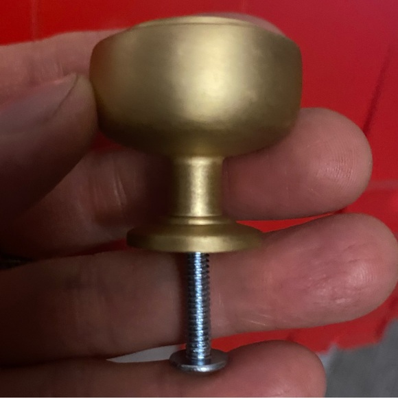 Cabinet hardware, knobs, drawer, handle, round, brushed, brass individual or set - Picture 9 of 9